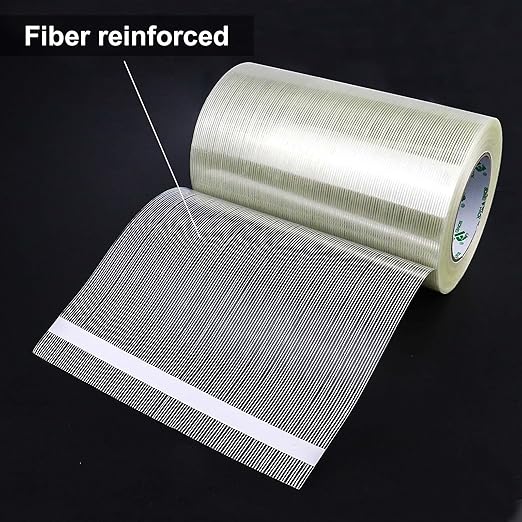 BOMEI PACK Wide Heavy Duty Fiberglass Filament Reinforced Packing Tape 8inch, 60yds x 5.5mil