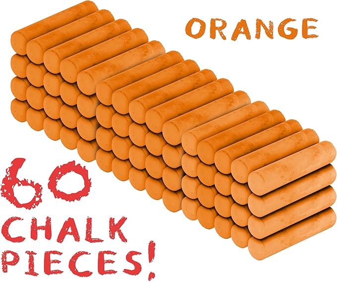 Kid Made Modern 60 Count Pack of Sidewalk Chalk – Orange
