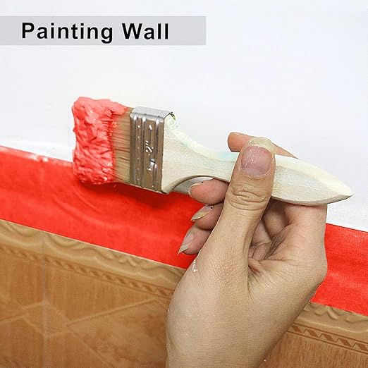 BOMEI PACK Red Painters Tape 2 inch Wide, Medium Adhesive Red Masking Tape Bulk Multi Pack, Residue-Free Wall Trim Tape, 2 inch x 55 Yards x 4 Rolls (220 Total Yards)