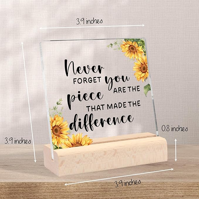 Farewell Gifts for Coworkers, Coworker Leaving Gifts Retirement Gifts for Women Acrylic Desk Decorative Sign, Happy Retirement Going Away Goodbye Farewell Gifts for Coworkers Friends Teachers