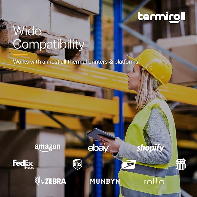 4x6 Direct Thermal Shipping Labels – Non-Perforated Roll – 350 Labels – Compatible with Rollo, Zebra, iDPRT, Munbyn – Strong Adhesive, BPA-Free, Multipurpose Commercial Grade by Termiroll