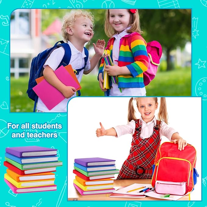 Sherr 14 Pack Stretchable Jumbo Book Sleeve Covers 14.5 x 9 Inch Stretchable Book Covers Fabric Book Cover Protector Reusable Book Cloth for Classroom Most Hardcover Book About 9 x 12 Inch