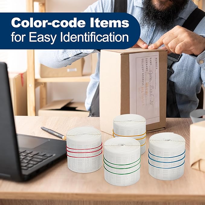 LotFancy Rubber Bands, 600PCS Size 16 (2 1/2" x 1/16") Elastic Durable Colored Rubber Bands for Office Supplies, Tie Dye