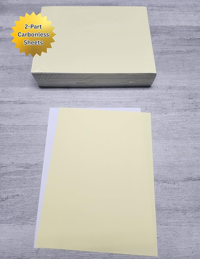 Limited Papers (TM), Carbonless Sheets, Superior, Pre Collated, Multi part, Bond Finish. (2 Part Reverse, 8.5 x 14 Inch, Legal Size, Canary/White (5889), 1 Ream)