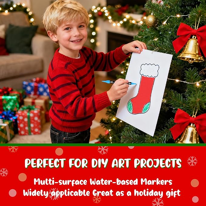 120 Colors Acrylic Paint Markers, Dual Tip Fine and Brush Tips Pens Contain 24 Metallic Color for Stone, Wood, Calligraphy, Canvas, Ceramic, Metal, Glass, Rock Painting, DIY Crafts Art Supplies Kit