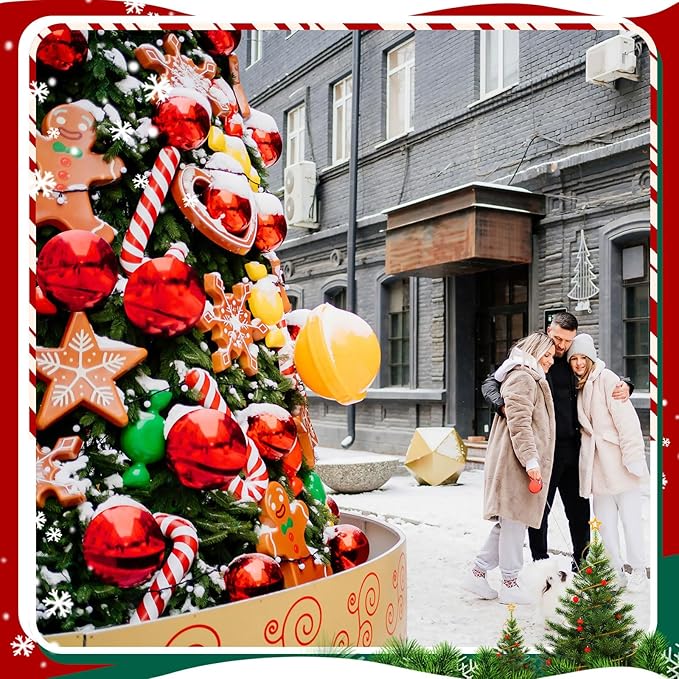 60 Pcs Christmas Ball Ornaments 4 Inch UV Resistant and Waterproof Shatterproof Shiny Plastic Christmas Tree Hanging Ornaments Decoration for Indoor Outdoor Holiday Party(Red)