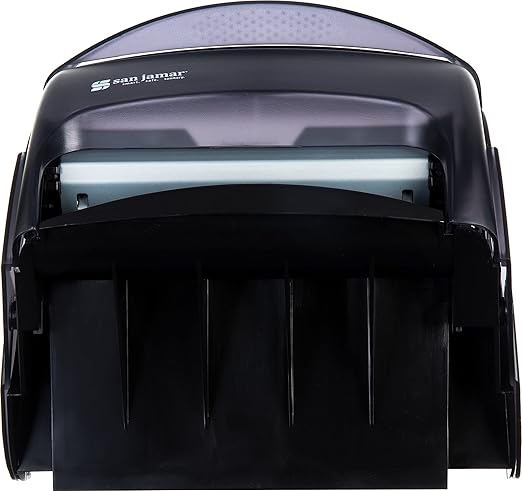 San Jamar T850TBK Black Pearl Integra Plastic Lever Roll Towel Dispenser