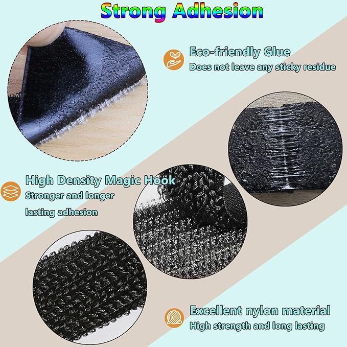 Under Desk Cable Management, Wire Organizers for Cords - Upgrade 48 PCS Sticky Back Self Adhesive Cable Ties, Hook and Loop Straps for Home or Office Use