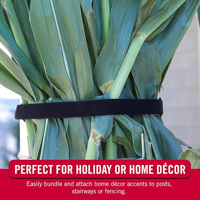 VELCRO Brand Cut to Length Straps Heavy Duty | 45 Ft x 3/4 in | ONE-WRAP Self-Gripping Double Sided Roll | Bundling Ties Fasten to Themselves for Secure Hold, VEL-30834-AMS, Black