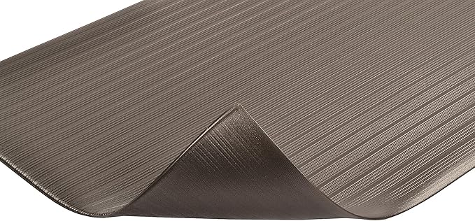 Notrax 410 Airug® 6' x 60' x 3/8" Anti Fatigue Mat, Enhanced Slip Resistance with Beveled Edges and Ribbed Surface, Ideal for Industrial and Commercial Workplaces, Black, 410R0372BL