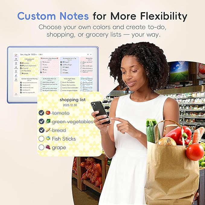 Westsee 15.6" Digital Wall Calendar Frame – Interactive Touchscreen Eletronic Calendars, Smart Family Planner for Schedule, Photo Display, Meals, Chore Chart & Tasks, Wall & Desk Mountable (Ultramarine)