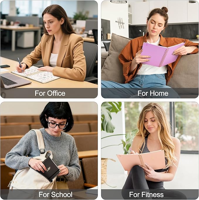 2026 Planner, Weekly and Monthly, A5 Size (5.7" x 8.3"), Jan 2026 - Dec 2026, Calendar, To-do List, Agenda, 12-Month Tabs, Hardcover, 100 GSM Thick Paper, Spiral-bound (Black)