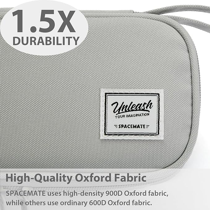 Pencil Case Pouch Box Bag School Supplies Girls Boys Kids, Cute Preppy Stuff Large Big Capacity Aesthetic Pen Organizer, Back to College Stationary, Light Gray, Standard Stlye, 1800ml