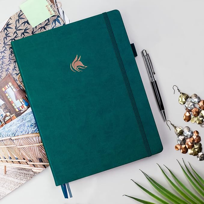 Clever Fox Planner Pro Premium – Luxurious Weekly & Monthly Planner with Budget Organizer for Productivity & Goals, Undated, A4 (Teal)
