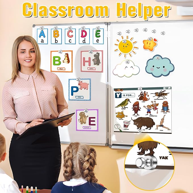 VNDUEEY 60 Pack Fridge Magnet Refrigerator Magnets, Whiteboard Magnets Small Strong Magnet for Kitchen, Office, School, Metal Decorative