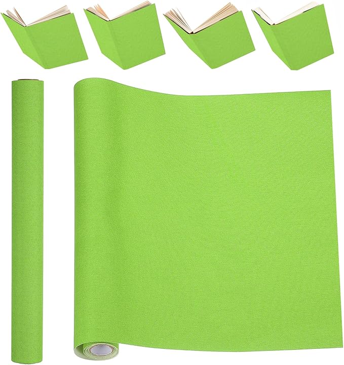 PATIKIL Book Binding Cloth, 51 x 11 Inches Book Cloth for Binding Repairing Fabric Surface Paper Backed Bookbinding Supplies, Light Green