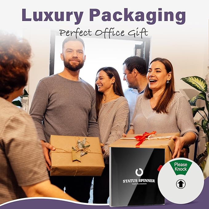 Office Door Signs, Do Not Disturb, In a Meeting, Working Remotely, Out of Office, Back Soon, Please Knock, 6 Options Privacy Wheel Sign, Business Status Indicator For Work, 6 inch Sliver 5PK