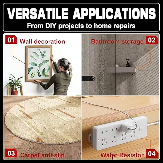 Double Sided Tape Heavy Duty 1/4 inch * 16.5F，Double Sided mounting Tape for Walls,vhb Strong Double Sided Tape Heavy Duty for Car, LED Strip Light, Home/Office Decor