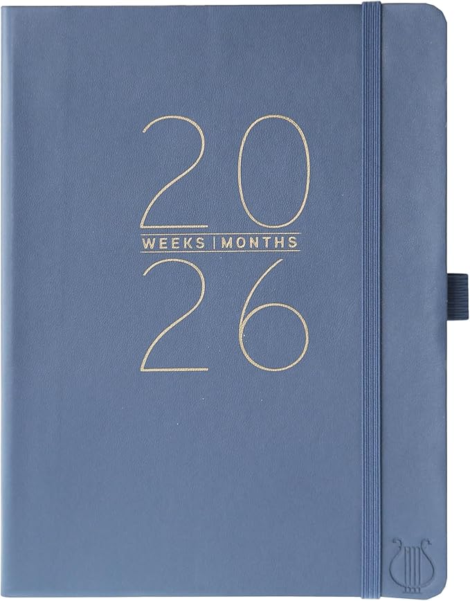 Graphique 2026 Apollo Business Planner | 18 Month Organizer, July 2025 - Dec. 2026 | Weekly & Monthly Spreads | To-Do List & Note Pages | Pen Loop | Vegan Leather | Blue | 6” x 8”