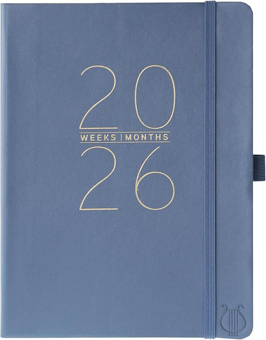 Graphique 2026 Apollo Business Planner | 18 Month Organizer, July 2025 - Dec. 2026 | Weekly & Monthly Spreads | To-Do List & Note Pages | Pen Loop | Vegan Leather | Blue | 6” x 8”