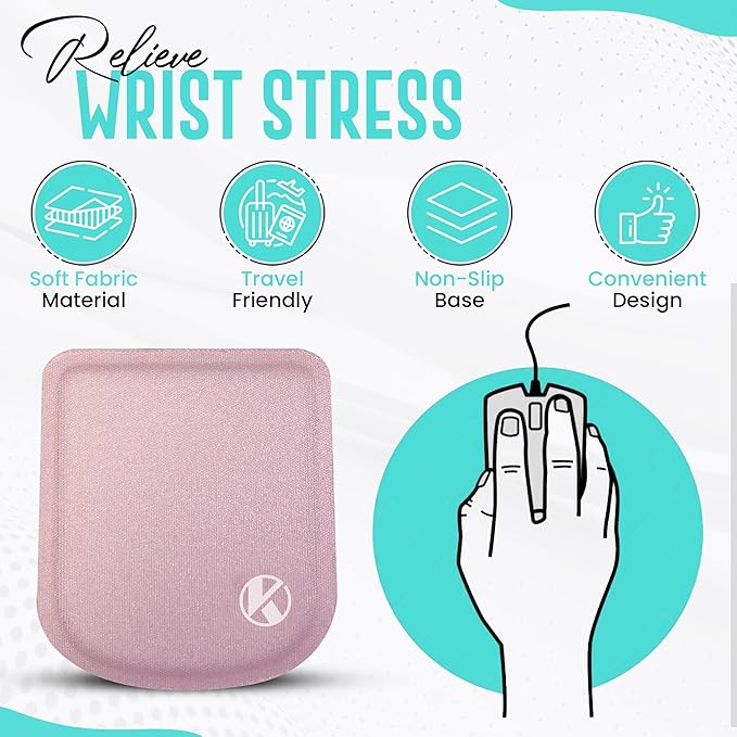 Ultra-Thin Laptop Wrist Rest Pads (Pastel Pink)