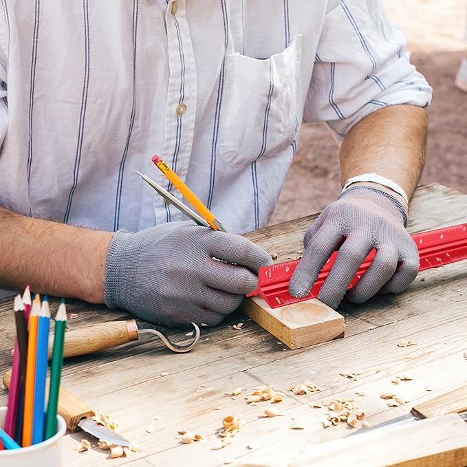 Fumete 12 Pack 6 Inch Architectural Engineering Scale Rulers Small Scale Ruler Pocket Size Scale Ruler Construction Rulers Imperial Measurements for Architects Engineering, Draftsman Drawing(Red)