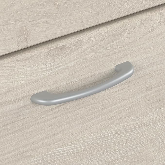 Bush Furniture Cabot 2 Drawer Lateral File Cabinet in Linen White Oak, Home Office Chest for Letter, Legal, and A4-Size Document Storage