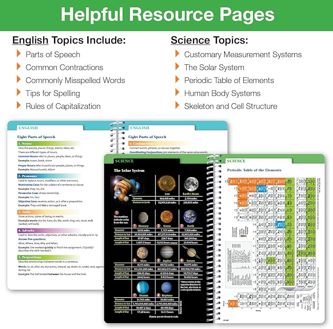 Global Datebooks Dated Middle School or High School Student Planner for Academic Year 2025-2026 Includes Ruler/Bookmark and Planning Stickers (Block Style - 5.5"x8.5" - Rainbow Linen)