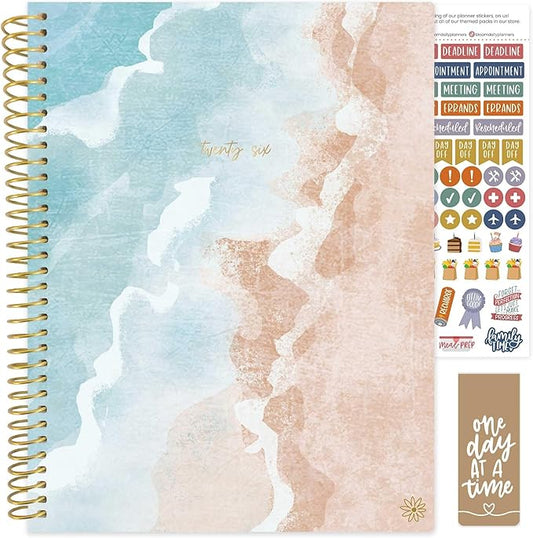 bloom daily planners 2026 Planner (January to December) - 8.5” x 11” Weekly & Monthly Dated Agenda Organizer Book with Stickers & Tabs - Flexible Soft Cover - Ocean Oasis