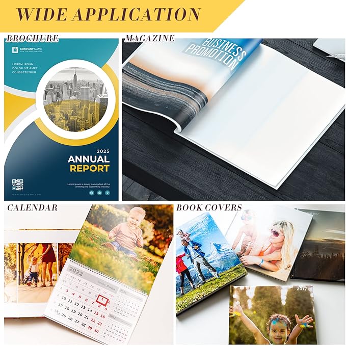 Fainne 400 Sheets Photo Paper 8.5 x 11 in Glossy Double Sided 54lbs 9.5mil 200gsm Photo Paper Glossy Card Stock for Inkjet Printing Printer Making Pictures Calendar Greeting Card Printing