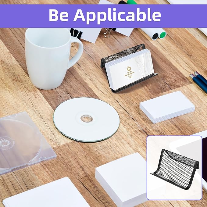 16pcs Black Metal Mesh Business Card Holder Desktop Card Holder Desk Card Holder 1pcs Clear Business Card Organizer