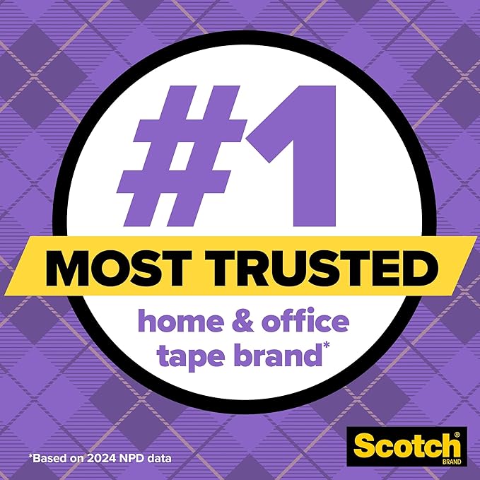 Scotch Gift Wrap Tape with Scotch Desktop Dispenser, 6 Rolls of 3/4" x 1000" Each Plus 1 Desktop Tape Dispenser, Great for Gift Wrapping