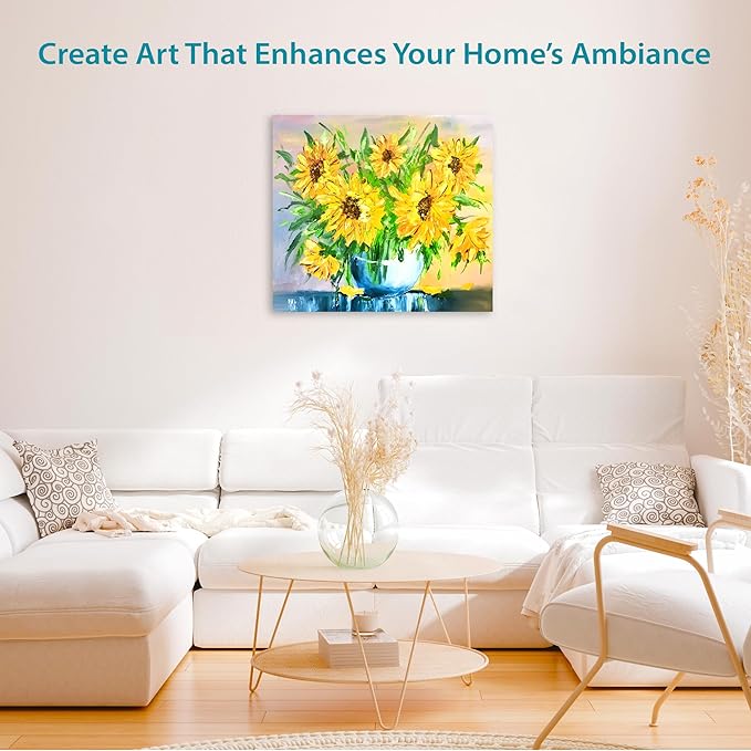 KEFF Canvas Boards for Painting - 12x12 8-Pack Bulk Canvas Panels, 100% Cotton Triple Primed Large Canvases for Art Painting Supplies, Acrylic, Oil, Watercolor & Tempera