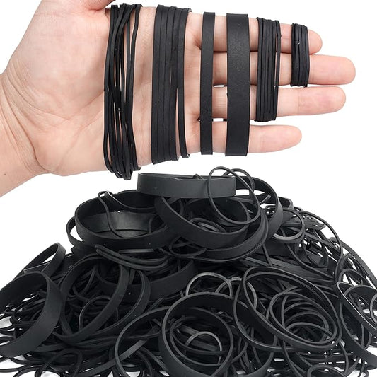 Rubber Bands Assorted Sizes Black Elastic Bands Tactical rubber bands for Office supplies 0.5lbs size10,size#16,size#33,size#64,size#84,size(4-4/5" x 1/16")