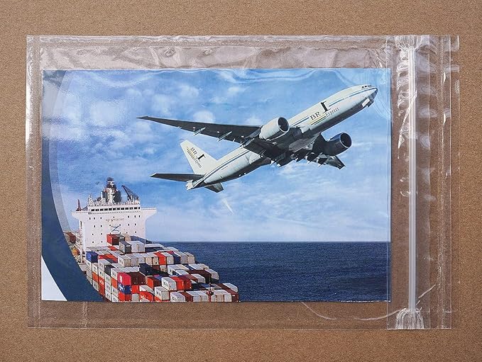 BEUYI Premium 5'' x 7.5'' Resealable Adhesive Shipping Label/documents Pouches (50 Pack)