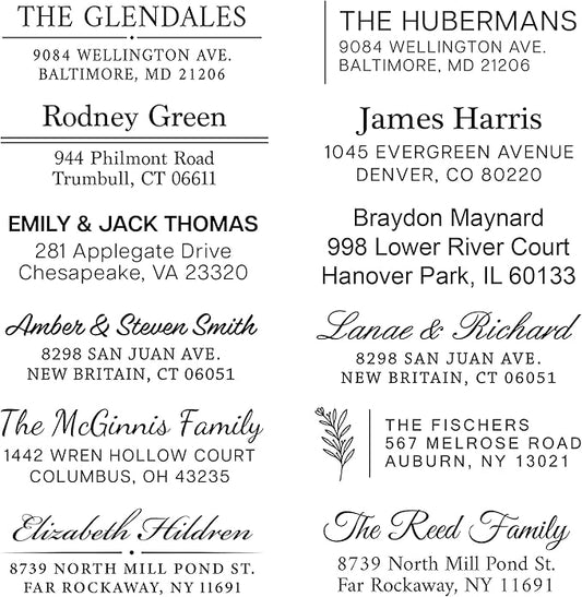 Custom Return Address Stamp - Personalized Self-Inking Stamp | Choose from Multiple Designs | Custom Address Rubber Stamper | Stamps for Mailing | Self Inked Return Stamps | Evrest Press