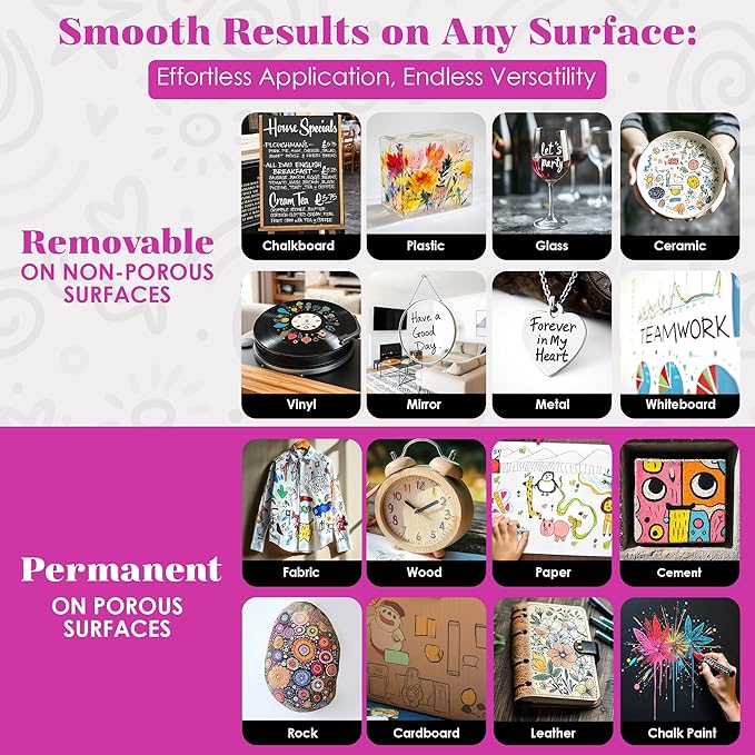 Loddie Doddie Chalk Markers - Pack of 16, 6mm Reversible Bullet & Chisel Tips - Non-Toxic Dust-Free Erasable Liquid Chalk Ink - Dry Erase Markers for Glass, Windows & Whiteboards