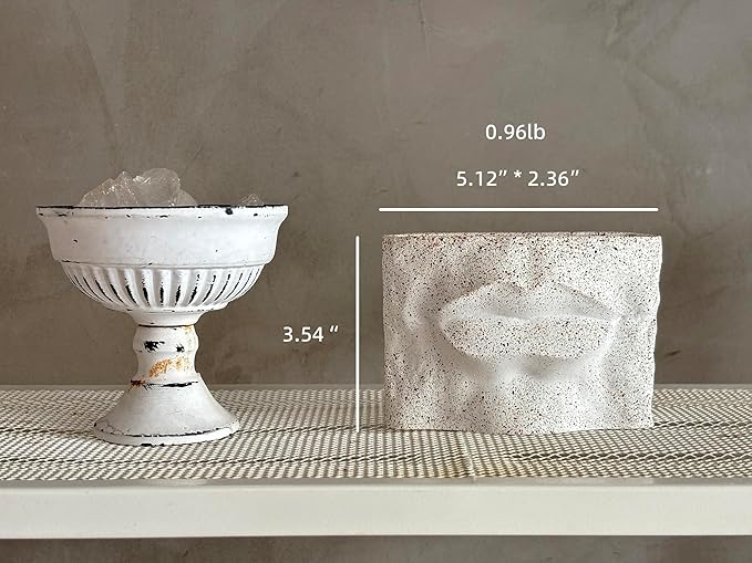 1PC Nordic - Style Textured Concrete Multi - Purpose Toothbrush Holders for Bathroom & Modern Pen Holder for Desk,Cement Toothbrush Stand