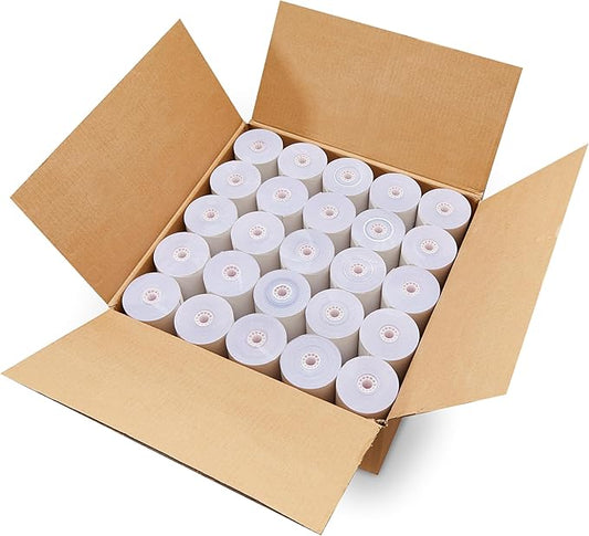 3-ply 3" inch 65' Feet (50 Rolls) White/Canary/Pink Carbonless Kitchen Paper 50 Rolls TMU 220 ShopSmartOnline (3-ply 3" inch 65' Feet)