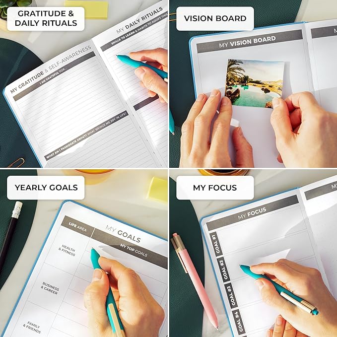 Clever Fox Daily Planner – Undated Planning Notebook with Hourly Schedule & To-Do List – Personal Day Task & Work Organizer, 6 Months (Sky Blue)