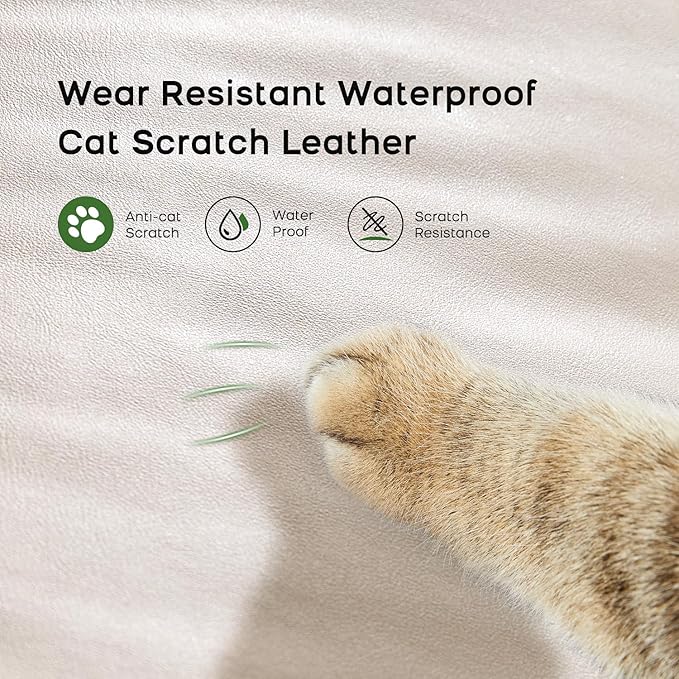 Criss Cross Chair with Armrests & Wheels, PU Leather Vanity Chair, Comfortable Adjustable Swivel Computer Office Desk Chairs for Home, Make Up, Bed Room (Cream White)