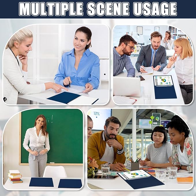 30 Pcs 8.5'' x 11'' Pressboard Report Cover, 3'' Capacity Metal Prong Fastener with Compressor, Letter Size, Presentation Folder to Neatly Bind Report, Proposal Document (Dark Blue)