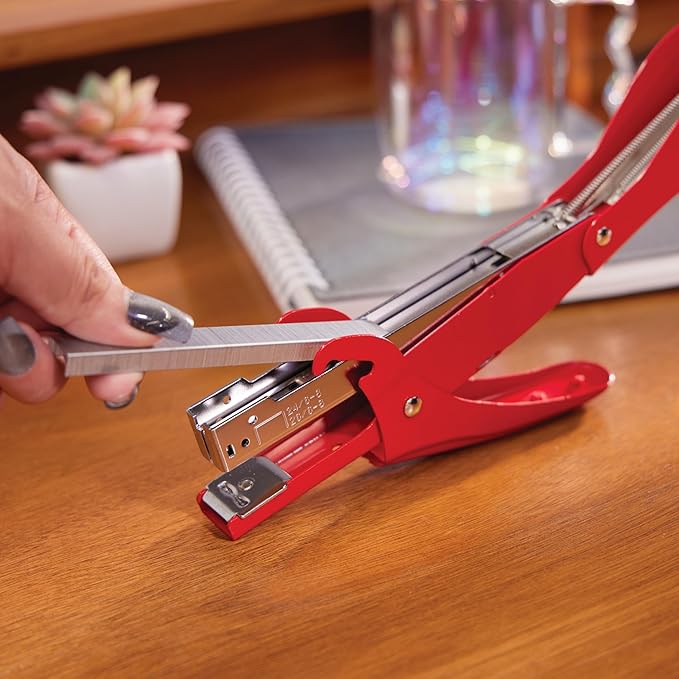 Swingline Plier Stapler, Handheld Heavy Duty All Metal Stapler, 25 Sheet Capacity, Jam Free, Vintage Rio Red (S7010159)