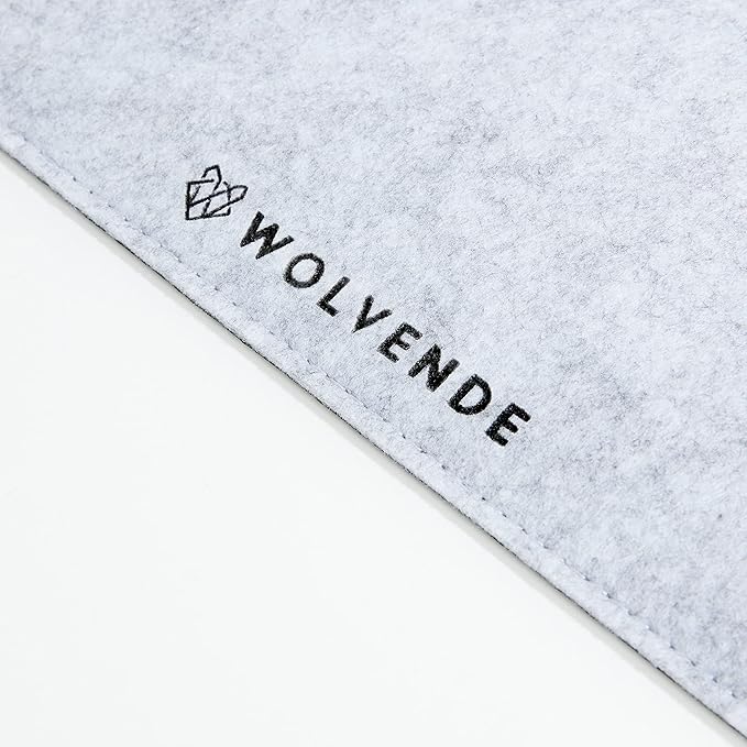 Premium Felt Desk Mat | Small 12" x 27.5" | Multifunctional Desk Pad for Home Office | Light Gray
