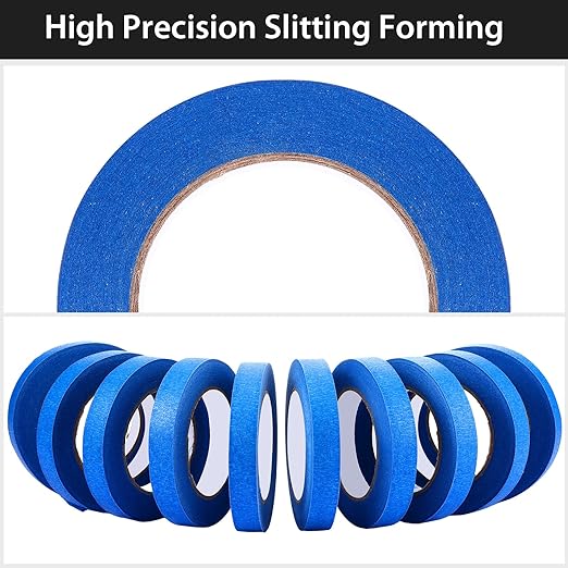 Leelosp 25 Rolls Masking Tape Bulk General Purpose Masking Tape Paint Craft Painter Artist Multi Use School Classroom Supplies, 0.75 Inch x 55 Yards, 1375 Yards Total (Blue)