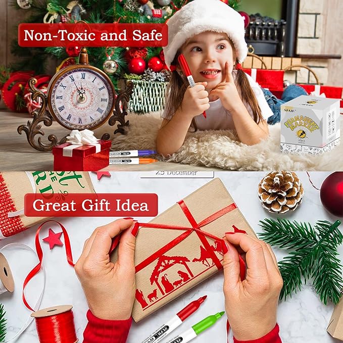 SFAIH 60 Colors Permanent Markers - Assorted Vibrant Colors, Quick Drying, Fade Resistant, Fine Point Permanent Markers for Teacher And Classroom Supplies, Art Supplies, Coloring, Drawing Doodling