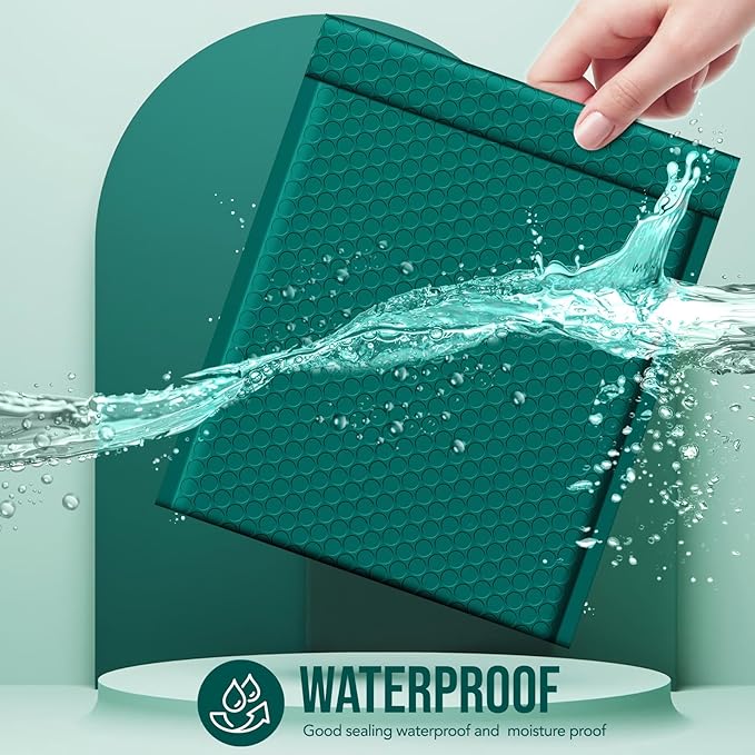 Fuxury Thick Bubble Mailers 8.5x12” 40 Pack Large Bubble Envelopes Opaque Cushioning Mailer for Small Business Mailing Books Clothes Makeup Supplies Forest Green #2
