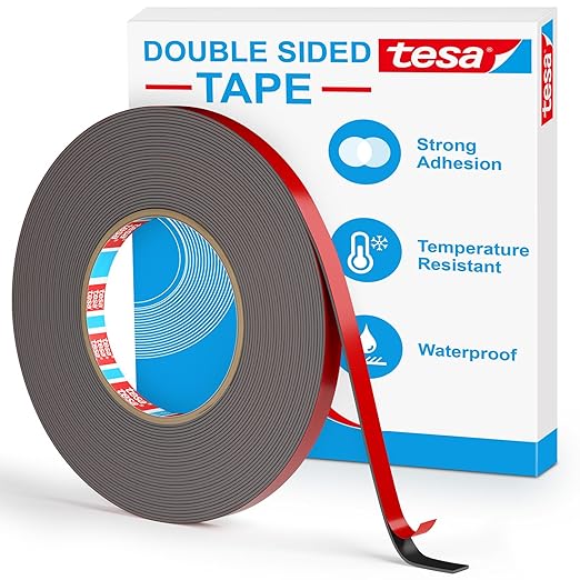 EMITEVER Double Sided Tape Heavy Duty, Tesa Adhesive Mounting Tape Waterproof, 0.39IN x 36FT Strong Acrylic Foam Tape for Walls, Automotive, Home Office Decor