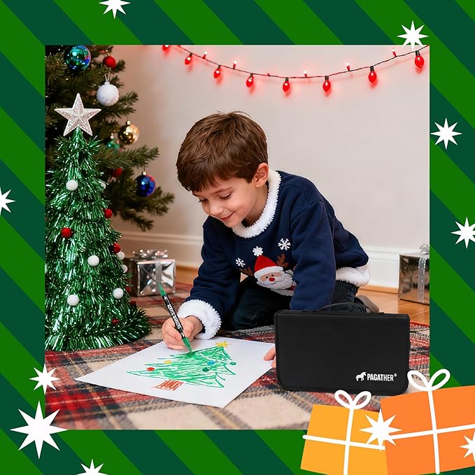 120 Colors Acrylic Paint Markers, Dual Tip Fine and Brush Tips Pens Contain 24 Metallic Color for Stone, Wood, Calligraphy, Canvas, Ceramic, Metal, Glass, Rock Painting, DIY Crafts Art Supplies Kit