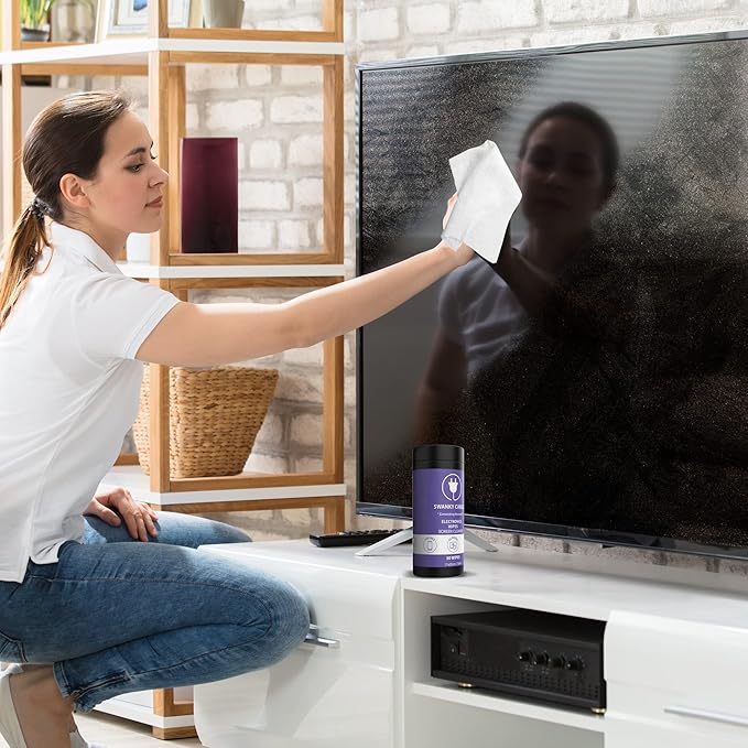 Screen Cleaner Wipes: Electronic Wipes for Screens - Computer Screen Wipes for Lens, Phone, Tv Screen and Monitor Cleaning - Tech Wipes & Microfiber Cloth (Canister, 300 Count)